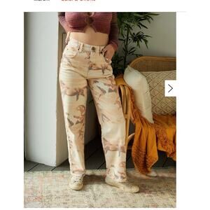 Urban Outfitters BDG Running Horses Stampa Boyfriend Jeans Size 24